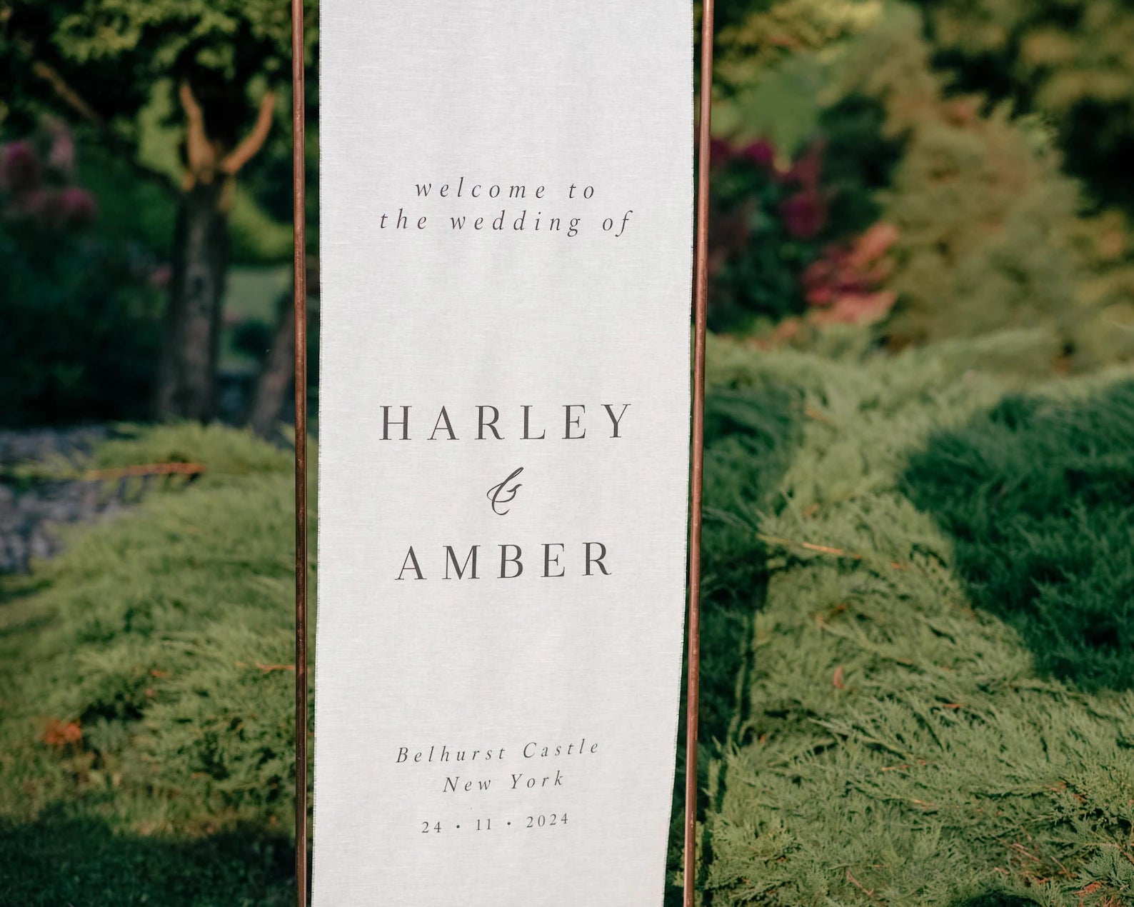 Minimalist Wedding Welcome Sign "Harley & Amber"