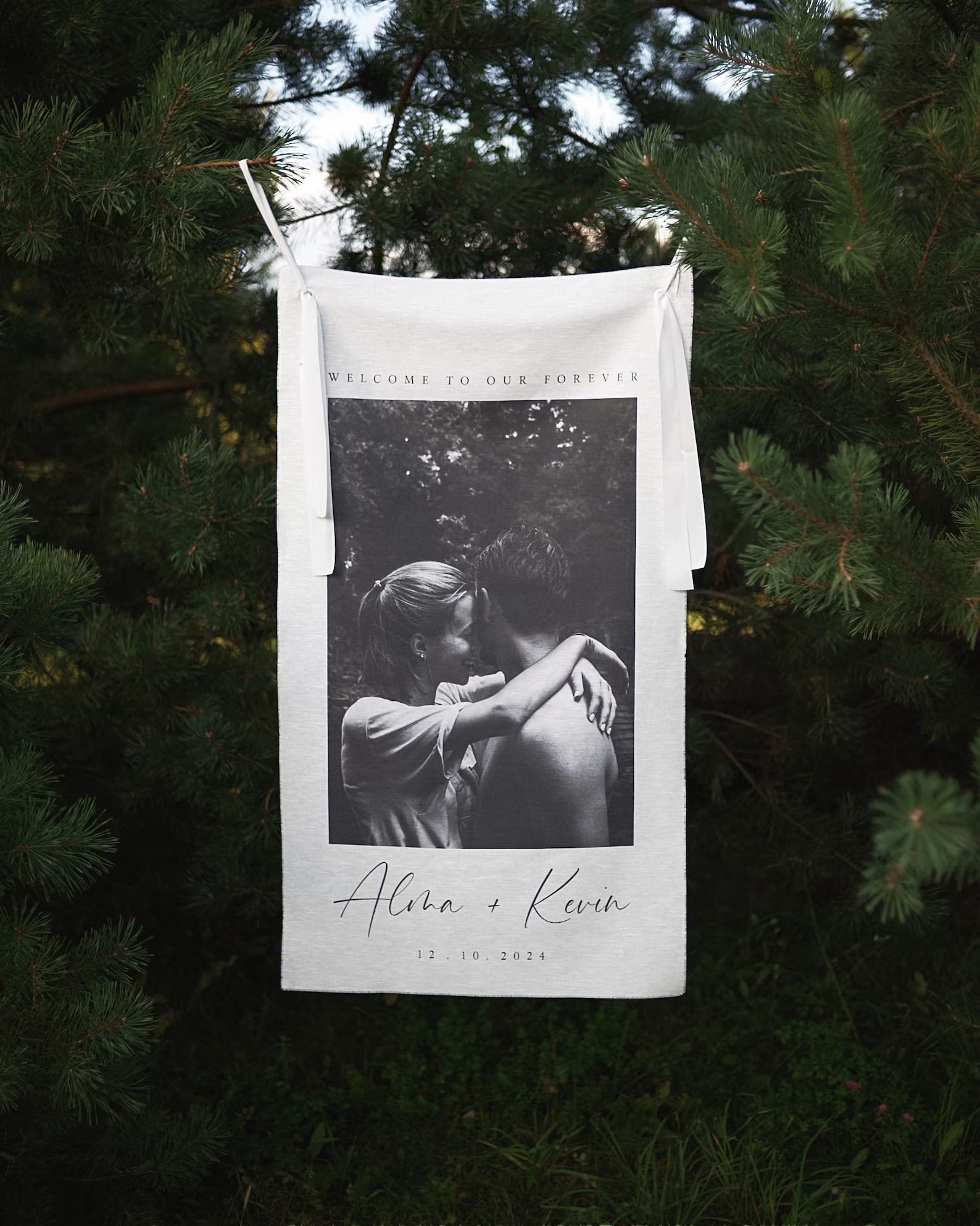 Photo Wedding Welcome Sign "Alma + Kevin"