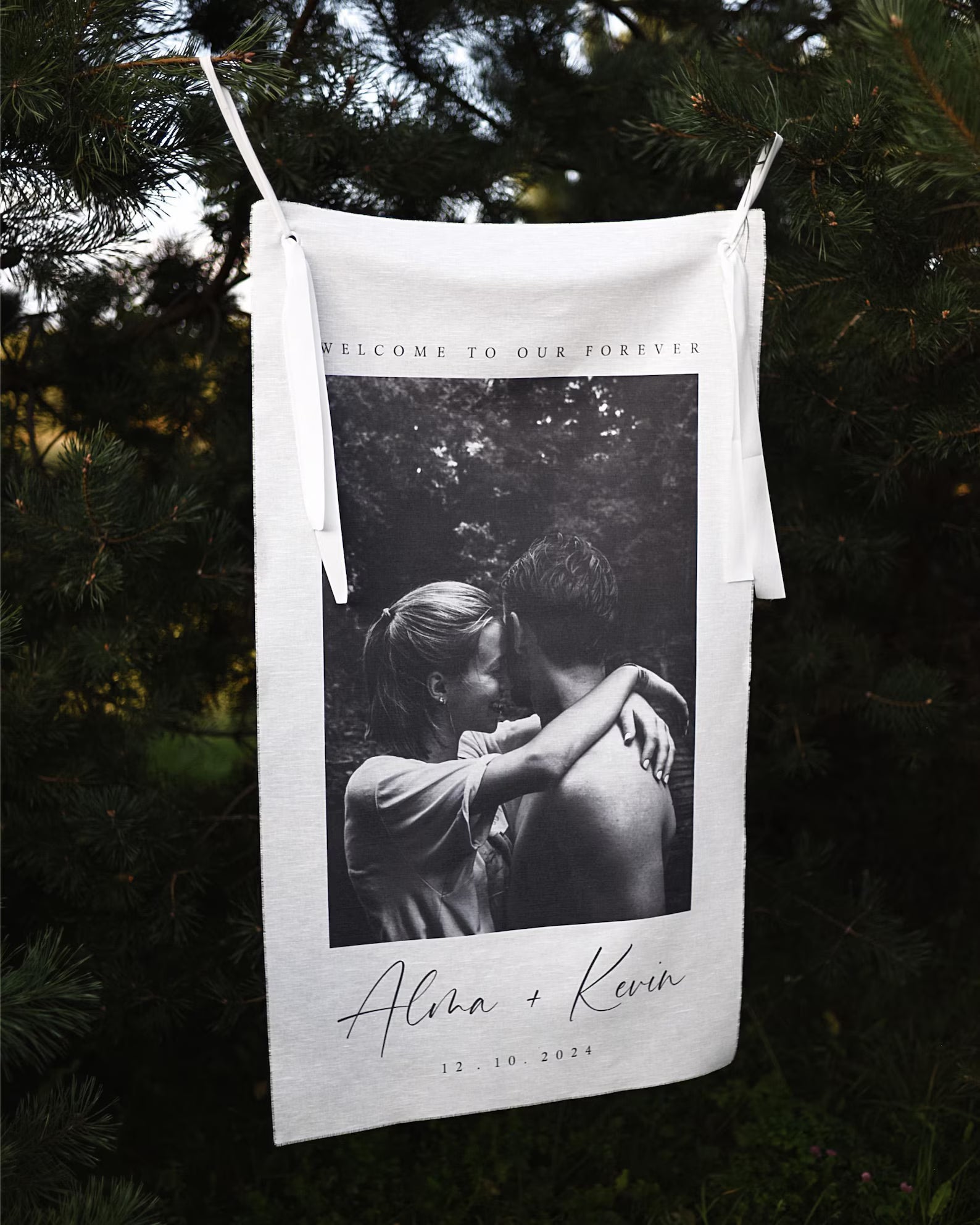 Photo Wedding Welcome Sign "Alma + Kevin"